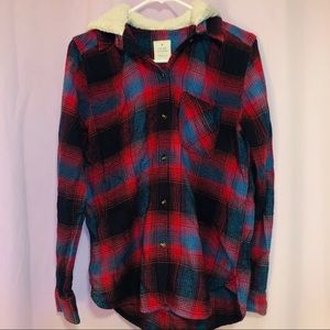 Hooded flannel (AMERICAN EAGLE)